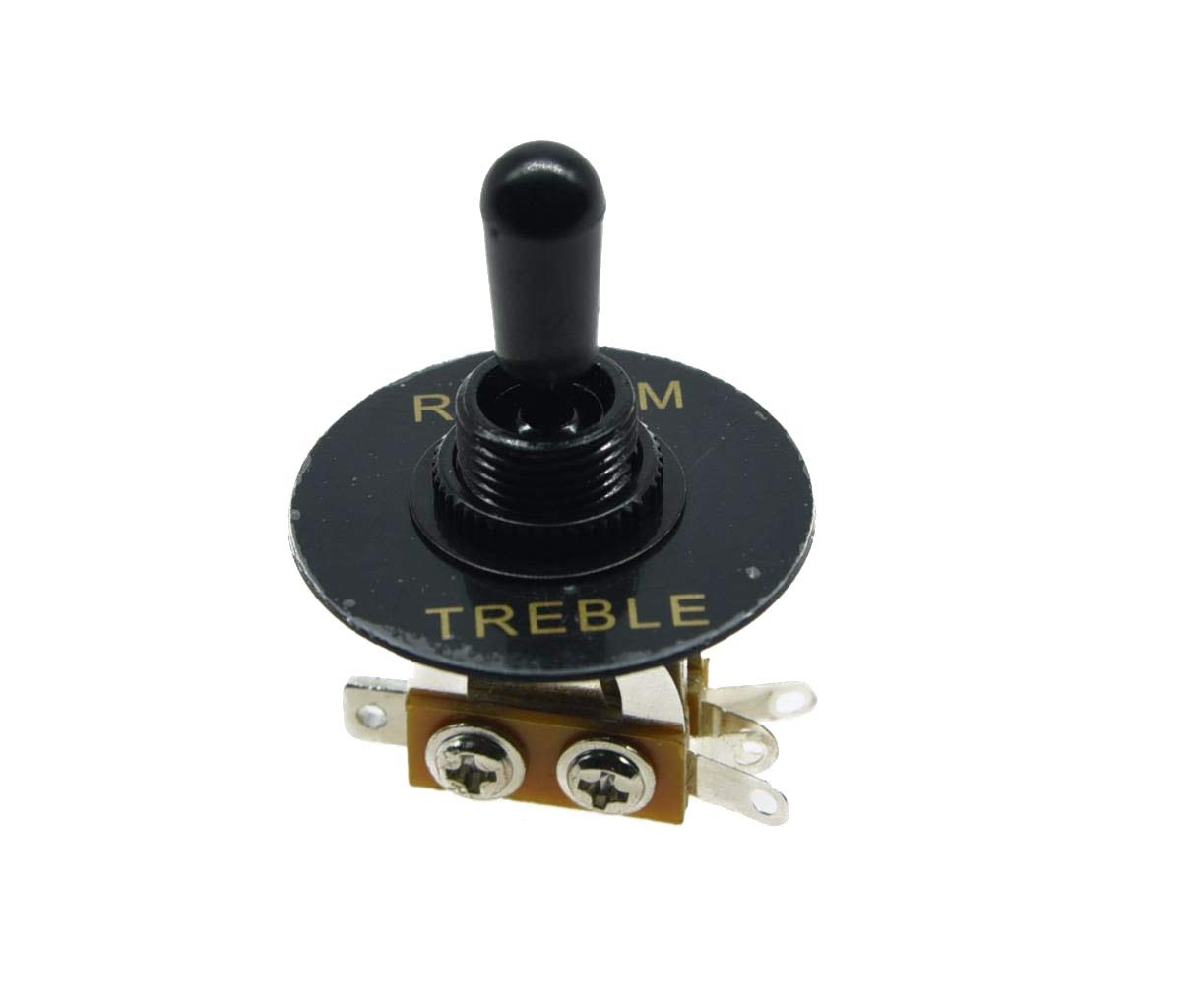 Dopro LP Guitar 3 Way Toggle Switch Black with Black Tip and RHYTHM TREBLE Plate for Les Paul
